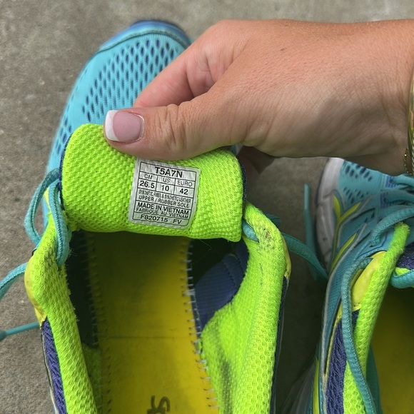 ASICS Blue tennis shoes women’s size 10 - Picture 7 of 7